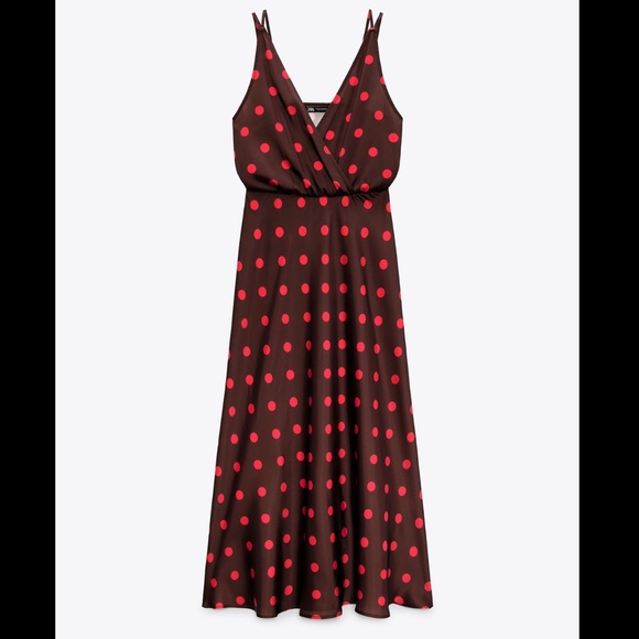 Polka Dot Satin Dress - Picture 8 of 10